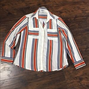 Express | Button Up Striped Shirt